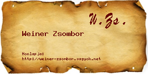 Weiner Zsombor névjegykártya
