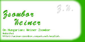 zsombor weiner business card